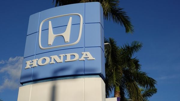 A Honda sign outside of a dealership on November 27, 2023 in Miami, Florida.